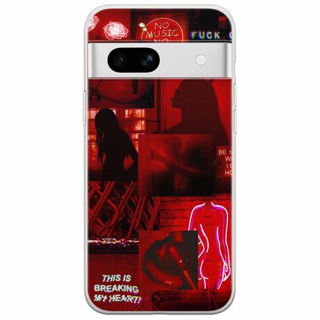 Aesthetic Red Google Pixel 7a 5G Flexible TPU (Διάφανη Σιλικόνη)