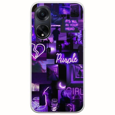 Aesthetic Purple Oppo A98 5G Flexible TPU (Διάφανη Σιλικόνη)