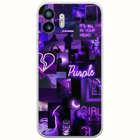 Aesthetic Purple Nothing Phone (2) Flexible TPU (Διάφανη Σιλικόνη)