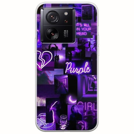 Aesthetic Purple Xiaomi 13T Pro 5G Flexible TPU (Διάφανη Σιλικόνη)
