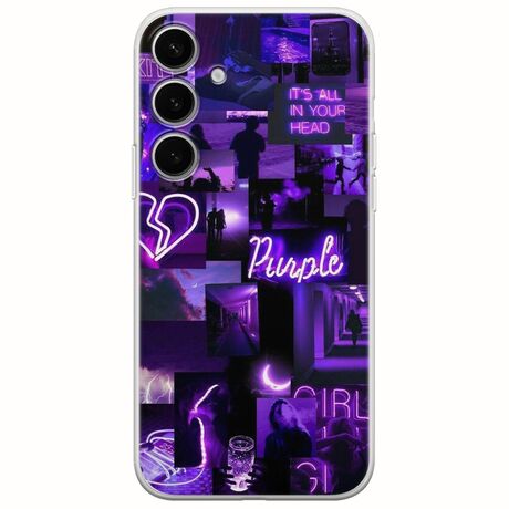 Aesthetic Purple Samsung Galaxy S24 Plus 5G Flexible TPU (Διάφανη Σιλικόνη)
