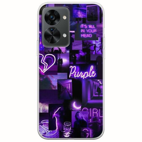 Aesthetic Purple OnePlus Nord 2T 5G Flexible TPU (Διάφανη Σιλικόνη)