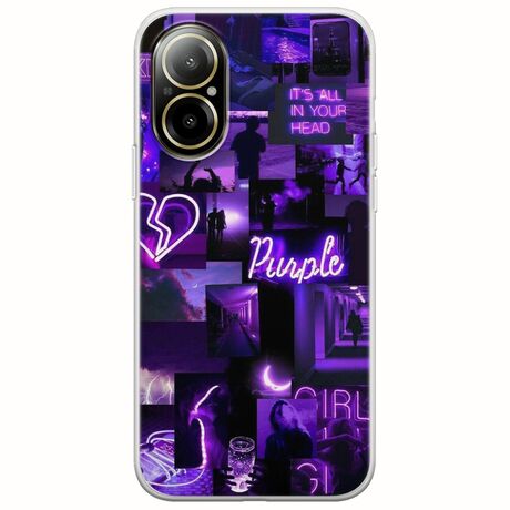 Aesthetic Purple Realme C67 4G Flexible TPU (Διάφανη Σιλικόνη)