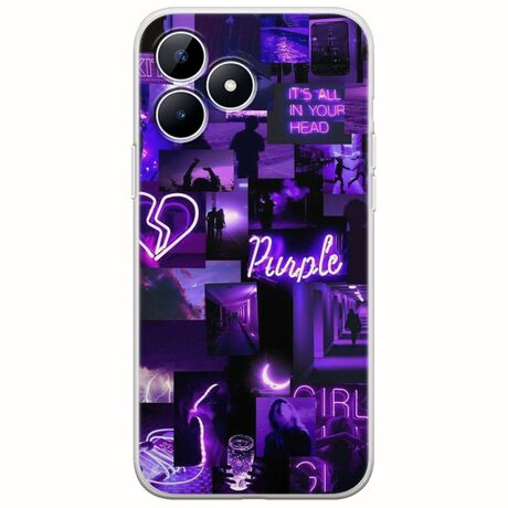 Aesthetic Purple Realme Note 50 Flexible TPU (Διάφανη Σιλικόνη)