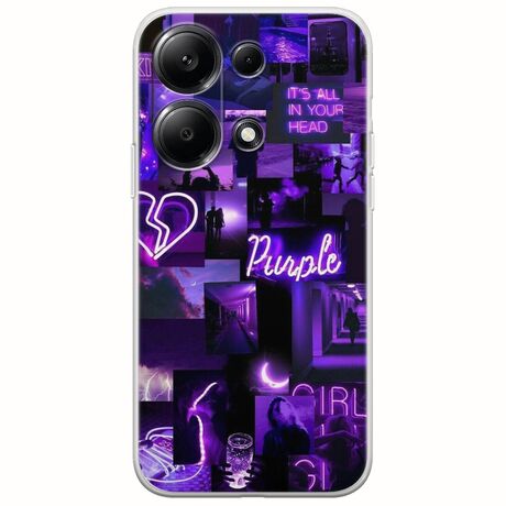 Aesthetic Purple Xiaomi Poco M6 Pro 4G Flexible TPU (Διάφανη Σιλικόνη)