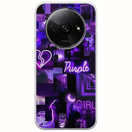 Aesthetic Purple Xiaomi Redmi A3 Flexible TPU (Διάφανη Σιλικόνη)