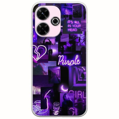 Aesthetic Purple Xiaomi Poco M6 4G Flexible TPU (Διάφανη Σιλικόνη)
