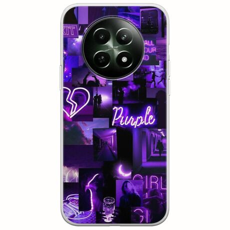 Aesthetic Purple Realme 12 5G Flexible TPU (Διάφανη Σιλικόνη)
