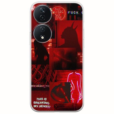Aesthetic Red Honor 90 Smart 5G Flexible TPU (Διάφανη Σιλικόνη)