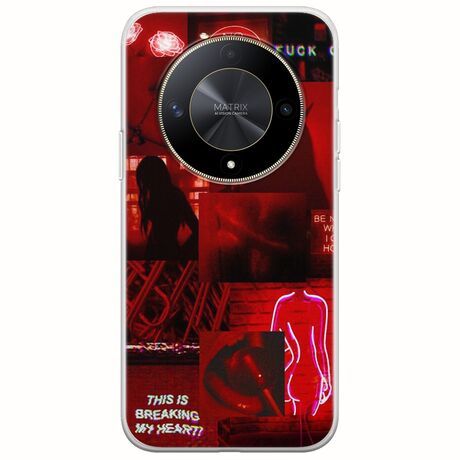 Aesthetic Red Honor Magic 6 Lite 5G Flexible TPU (Διάφανη Σιλικόνη)