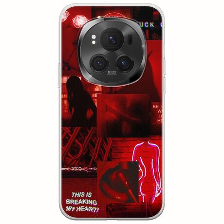 Aesthetic Red Honor Magic 6 Pro 5G Flexible TPU (Διάφανη Σιλικόνη)