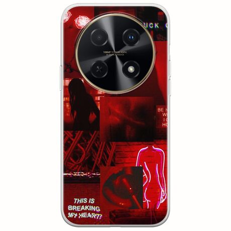 Aesthetic Red Huawei Nova 12i Flexible TPU (Διάφανη Σιλικόνη)