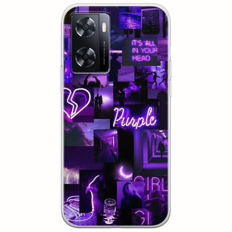 Aesthetic Purple OnePlus Nord N20 SE Flexible TPU (Διάφανη Σιλικόνη)