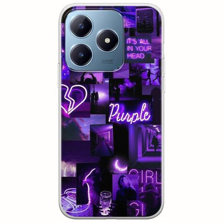 Aesthetic Purple Realme C63 Flexible TPU (Διάφανη Σιλικόνη)