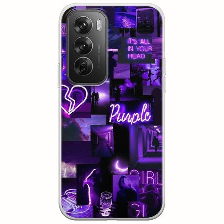 Aesthetic Purple Oppo Reno 12 Pro 5G Flexible TPU (Διάφανη Σιλικόνη)