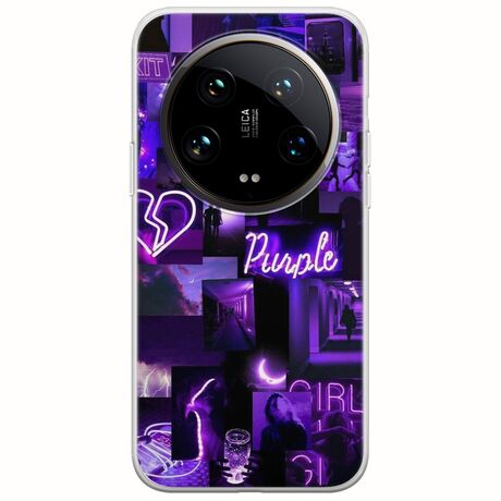 Aesthetic Purple Xiaomi 14 Ultra 5G Flexible TPU (Διάφανη Σιλικόνη)