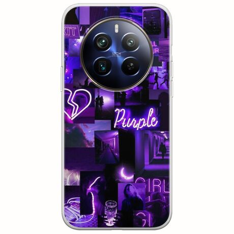 Aesthetic Purple Realme 12+ 5G Flexible TPU (Διάφανη Σιλικόνη)