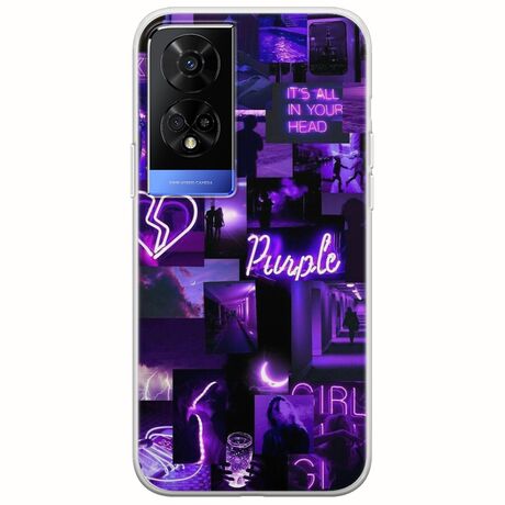 Aesthetic Purple TCL 50 5G Flexible TPU (Διάφανη Σιλικόνη)