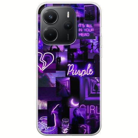 Aesthetic Purple Xiaomi Redmi Note 14 4G Flexible TPU (Διάφανη Σιλικόνη)