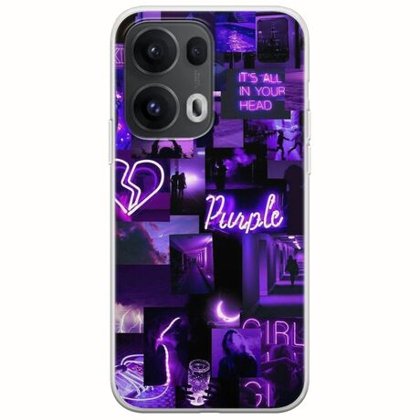 Aesthetic Purple Oppo Reno 13 Pro 5G Flexible TPU (Διάφανη Σιλικόνη)