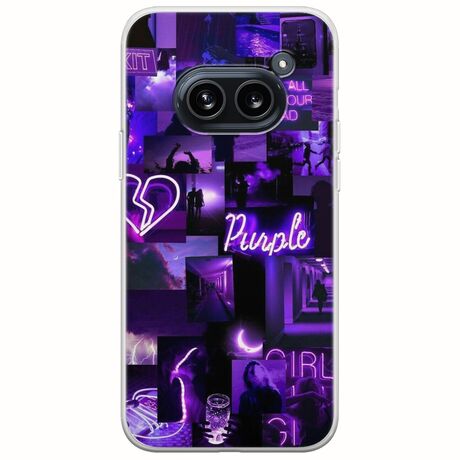 Aesthetic Purple Nothing Phone (2a) 5G Flexible TPU (Διάφανη Σιλικόνη)