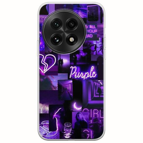 Aesthetic Purple OnePlus 13 5G Flexible TPU (Διάφανη Σιλικόνη)