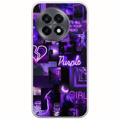 Aesthetic Purple OnePlus 13R 5G Flexible TPU (Διάφανη Σιλικόνη)