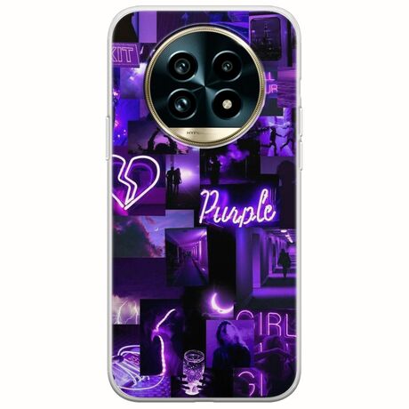 Aesthetic Purple Realme 13 Pro 5G Flexible TPU (Διάφανη Σιλικόνη)