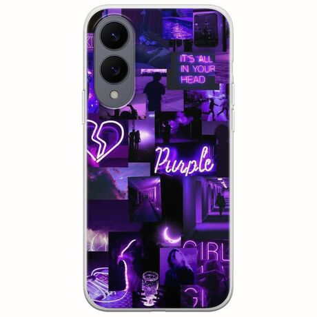 Aesthetic Purple Samsung Galaxy S25 Edge 5G Flexible TPU (Διάφανη Σιλικόνη)
