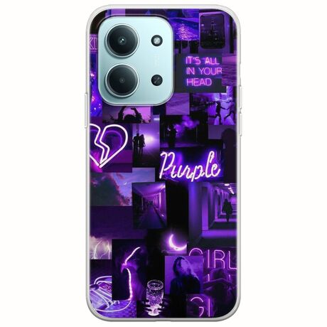 Aesthetic Purple Xiaomi Redmi 15C Flexible TPU (Διάφανη Σιλικόνη)