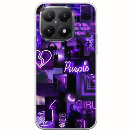Aesthetic Purple Xiaomi 15T 5G Flexible TPU (Διάφανη Σιλικόνη)