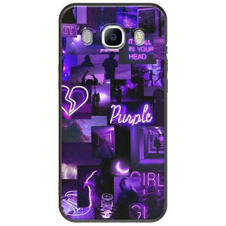 Aesthetic Purple Samsung Galaxy J5(2016) Black TPU (Μαύρη Σιλικόνη)