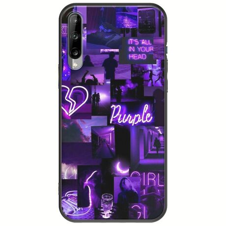 Aesthetic Purple Samsung Galaxy A30s Black TPU (Μαύρη Σιλικόνη)