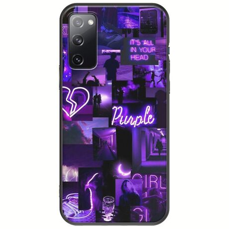 Aesthetic Purple Samsung Galaxy S20 Black TPU (Μαύρη Σιλικόνη)
