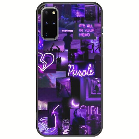 Aesthetic Purple Samsung Galaxy S20 Plus Black TPU (Μαύρη Σιλικόνη)