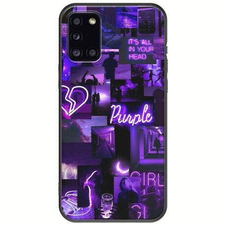 Aesthetic Purple Samsung Galaxy A31 Black TPU (Μαύρη Σιλικόνη)