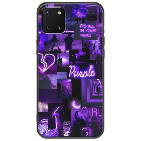 Aesthetic Purple Samsung Galaxy Note 10 Lite Black TPU (Μαύρη Σιλικόνη)