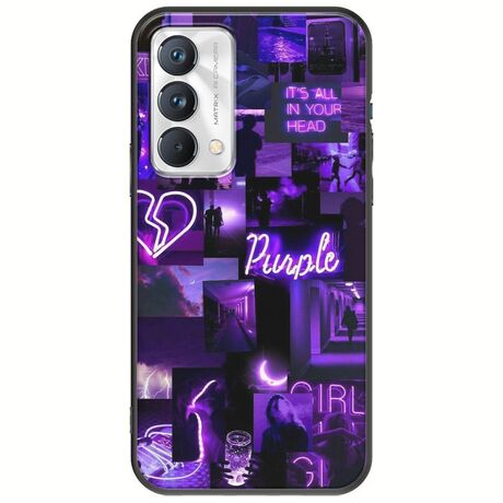 Aesthetic Purple Realme GT Master Edition Black TPU (Μαύρη Σιλικόνη)
