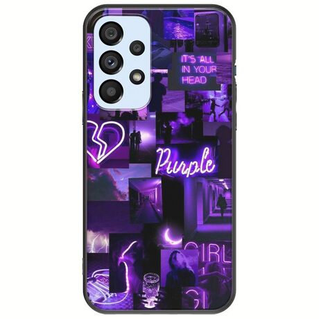 Aesthetic Purple Samsung Galaxy A53 5G Black TPU (Μαύρη Σιλικόνη)
