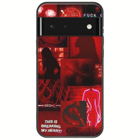 Aesthetic Red Google Pixel 6 Pro 5G Black TPU (Μαύρη Σιλικόνη)