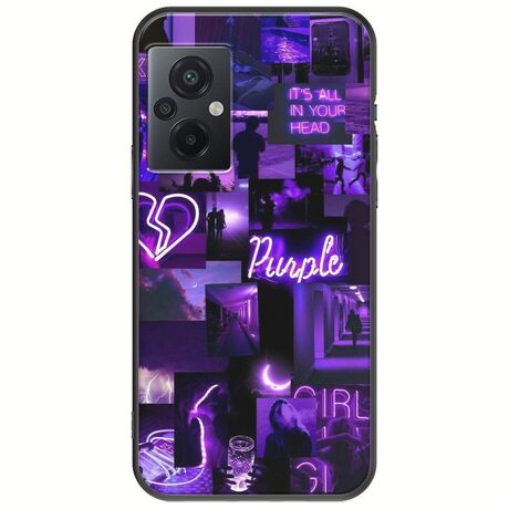 Aesthetic Purple Xiaomi Poco M5 Black TPU (Μαύρη Σιλικόνη)
