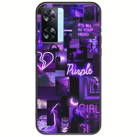 Aesthetic Purple Oppo A77 5G Black TPU (Μαύρη Σιλικόνη)