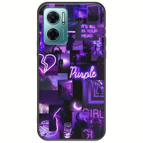 Aesthetic Purple Xiaomi Redmi 10 5G Black TPU (Μαύρη Σιλικόνη)