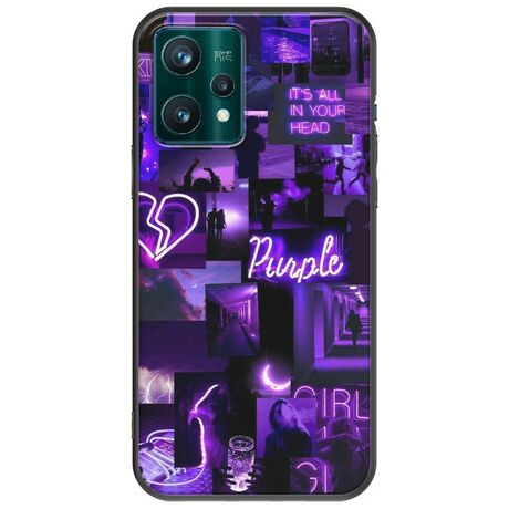 Aesthetic Purple Realme 9 5G Black TPU (Μαύρη Σιλικόνη)