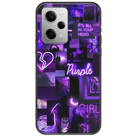 Aesthetic Purple Xiaomi Redmi Note 12 Pro Plus 5G Black TPU (Μαύρη Σιλικόνη)