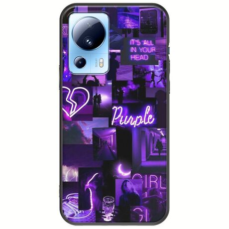 Aesthetic Purple Xiaomi 13 Lite 5G Black TPU (Μαύρη Σιλικόνη)