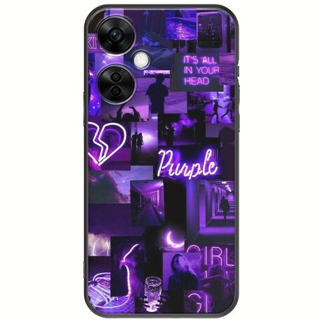 Aesthetic Purple OnePlus Nord CE 3 Lite 5G Black TPU (Μαύρη Σιλικόνη)