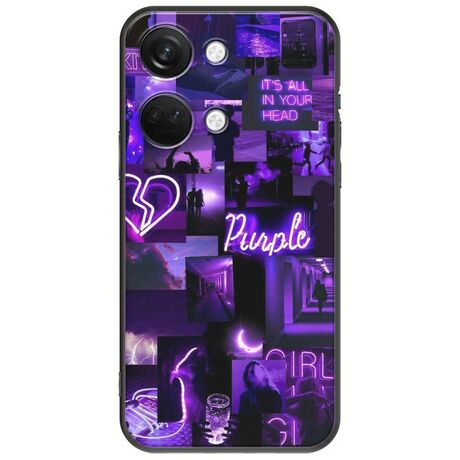 Aesthetic Purple OnePlus Nord 3 5G Black TPU (Μαύρη Σιλικόνη)