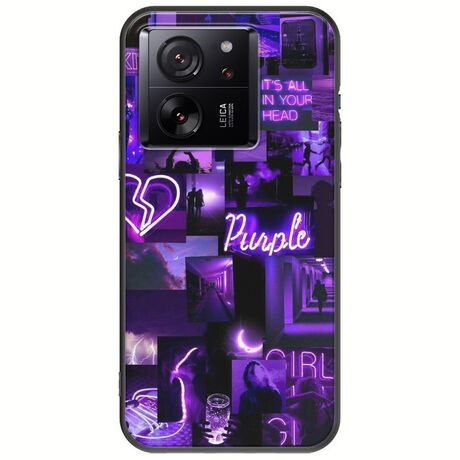 Aesthetic Purple Xiaomi 13T Pro 5G Black TPU (Μαύρη Σιλικόνη)