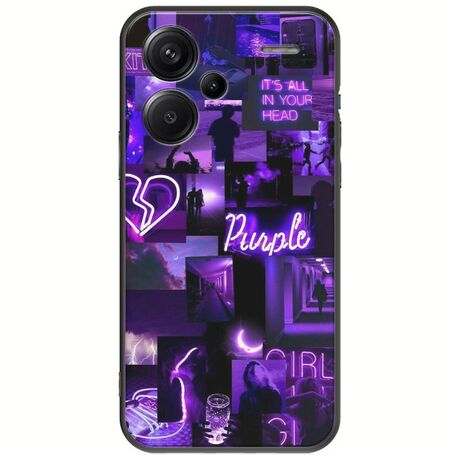 Aesthetic Purple Xiaomi Redmi Note 13 Pro Plus 5G Black TPU (Μαύρη Σιλικόνη)